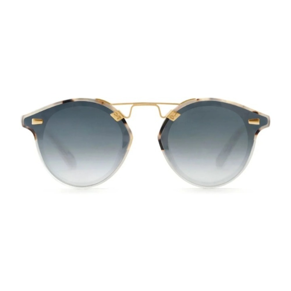 Krewe STL Nylon Sunglasses Matte Oyster to Crystal 24K Mirror Polarized Lenses
